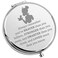 MYOSPARK Frog Inspired Gift Princess Fans Gift Tiana Princess Compact Makeup Mirror Jewelry Frog Lover Gift Fandom Gift (P-Frog Mirror-Silver)