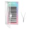 NAGARAKU 5 Trays yy Eyelash Extensions y lash 0.07mm D curl 9/10/11/12/13mm in 1 pack Premade 4D Easy Fan Russian Volume Cluster Faux Mink Matte Black 12 rows