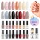 Nail Polish Set Quick Air Dry 16 Colors Regular Nail Polish Kit with 10ml Base Coat Clear Top Coat &amp; Nail Polish Remover Pads Nude Gray Burgundy Nail Lacquer Toenail Polish Manicure Starter Kit