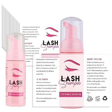50PCS Lash Shampoo Label Stickers for Bottle, Lash Extension Stickers for Foam Pump Bottle Lash Bath Wash Label Personalised Stickers (C)