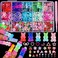 Namifin 3D Bear Nail Charms Bulk Y2K Lollipops Fruits Cherries Kawaii Gummies Oacen Beach Moon Bowknots Hearts Pearls Cute Nail Charms for Nail Art DIY Accessories