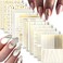 Star Nail Art Stickers - 12 Sheets, 3D Self-Adhesive Gold Moon, Red Heart, Silver Star Designs for Nail Art Decoration