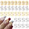 32 Pcs Money Dollar Nail Charms 3D Silver Money Dollar Nail Rhinestone Shiny Gold Dollar Nail Art Gems Alloy Design for Women and Girls Nail Decoration for DIY Acrylic Nails