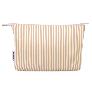 Narwey Small Makeup Bag for Purse Travel Makeup Pouch Cosmetic Bag Zipper Pouch Bags for Women (Light Stripe)