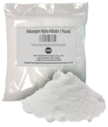 Naturejam Alpha Arbutin Powder Pure Skin Whitener Brightener Dark Spot Corrector, Evens Out Skin Tone and Helps With Hyperpigmentation (1 Pound)