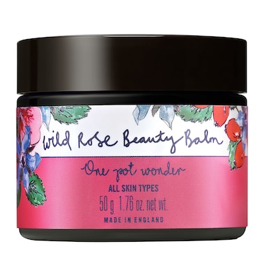 Neal's Yard Wild Rose Beauty Balm, Featuring Rosehip Oil, Hemp Seed &amp; Shea Butter, Nourishing &amp; Exfoliating Cleanser, Vegetarian Approved, Cruelty-Free, 50g
