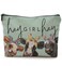 Small Travel Makeup Bag, Mini Cute Cow Print Makeup Bag for Purse, Small Toiletry Bags for Women, Western Gifts for Women, Cow Gifts for Cow Lovers/Cowgirls - Green