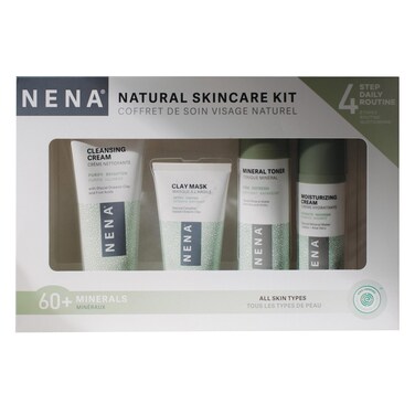 NENA Natural Skincare Kit   4-Piece Daily Skin Essentials for Women &amp; Men - for Dry, Oily, Normal and Sensitive Skin   EWG Verified, Cruelty Free &amp; Vegan-Friendly