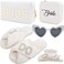 Bridal Shower Gifts for Bride - 5 Pcs Bride to Be Gift Set, I DO Slippers, Makeup Bag, Heart Sunglasses, Jewelry Box, Hair Clip, Cool Bachelorette Engagement Wedding Day Party Accessories for Her