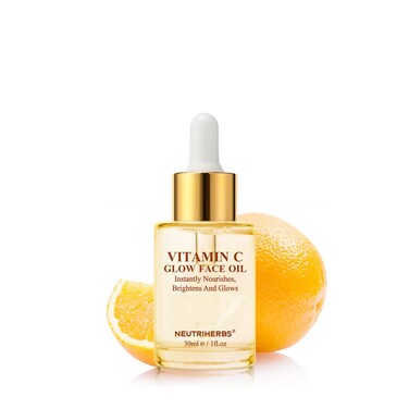 Neutriherbs Face Oil, Rosehip Seed Oil/Jojoba Oil/Grape Seed Oil with Vitamin C, Nourishing Dry Skin Facial Oil, Smooth Wrinkles &amp; Fine Lines, Brighten &amp; Balance Skin, 30ml/1 fl.oz