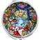 NewCharms Alice in Wonderland with Cat and Mouse Compact with Mirrors - Perfect Pocket and Purse Size Folding Mirror for Applying Make Up Anywhere