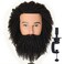 Male Mannequin Head 8"-10" 100% Human Hair Curly Hair Hairdresser Cosmetology Mannequin Manikin Training Head Hair and Free Clamp Holder