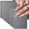 8 Sheets Sun Moon Star Nail Art Stickers 3D Self-Adhesive Gold Silver Nail Decals Moon Cloud Starlight Star Nail Art Design Stickers Luxury Nail Art Supplies for Women DIY French Nail Tips Manicure