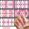 6 Sheets Breast Cancer Awareness Gel Nail Stickers Breast Cancer Nail Polish Stickers Pink Ribbon Nail Wraps for Short Nails Gradient Pink Cute Nails Design Fall Holiday Nail Decals for Women Manicure