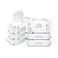 Nolla Baby Nose and Face Wipes with Saline, Vitamin E, &amp; Aloe   Unscented   Compostable, 180 Count (6 Packs of 30)