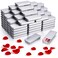 Norme 100 Pcs Silver Slide Top Small Tins Containers Rectangular Cosmetics Metal Boxes Small Lip Balm Containers Metal Tins with Lids for Lip Balm Jewelry Crafts Pills, 3.15 x 1.38 x 0.43