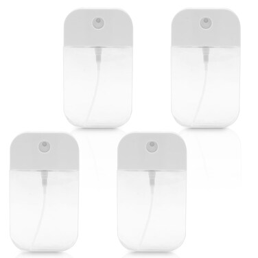 50 ML Clear Travel Spray Bottles, 4PCS Refillable Portable Card Spray Bottles Hand Sanitizer Bottles Empty Plastic Perfume Atomizer Vials, Suitable Perfume, moisturizing water, hand sanitizer