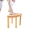 11 Inch Wooden Shower Foot Rest, Non-Skidding Corner Shower Stool for Shaving Legs Stable Triangular Spa Shower Bench for Inside Bathroom Small Shower Spaces