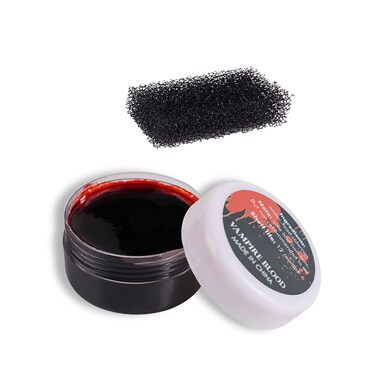 Fake Blood Gel Kit with Stipple Sponge,Halloween SFX Makeup Fake Blood,Fake Wound,Zombie,Vampire and Monster Dress Up Cosplay (Fake Blood Gel 30g/1.06 oz)