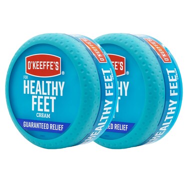 O'Keeffe's for Healthy Feet Foot Cream - 3.2 oz Jar (2 Pack) - Guaranteed Relief for Extremely Cracked, Dry Feet, Repairing Skincare, Instantly Boosts and Retains Moisture Levels