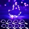 Battery Operated LED UV Black Lights, 8 Pack 6.56ft 20LED UV Lamp Bead Flexible Blacklight Fixtures Purple Fairy String Lights for Mason Jar DIY Gift Fluorescent Glow Party Body Paint Halloween D&eacute;cor