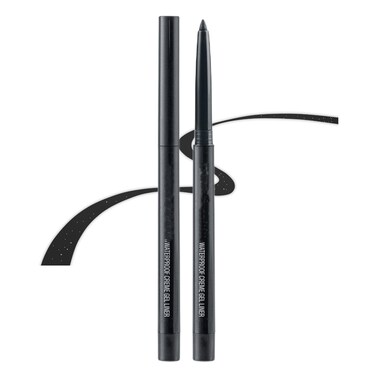 eyeliner pencil retractable eyeliner creamy pigmented smudge proof eye liner pen Shimmer Black