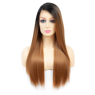 Onedor 24 Inch Fiber Straight Lace Front Wig (Honey Blonde)