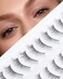 Short Lashes Natural Eyelashes Wispy Lashes Small Eyelashes Natural Lashes False Lashes Fake Eyelashes for Beginners 10 Pairs D-M08