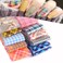 Holographic Nail Foil Transfer Stickers Decals, Striped Lattice Nail Polish Sheets Sky Starry Paper Transfer Foils Plaids Nails Supplies for Nail Transfer Glue Women Manicure Nail Film Decorations