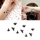 Small Cute Temporary Tattoo Black Bird (Set of 2)