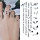 2 Sheets Small Cute Temporary Tattoo Stickers Music Notes Finger for Men Women Teens