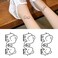 Small Cute Temporary Tattoo Two Couple Elephants (Set of 2)