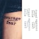 2 Sheets Small Cute Temporary Tattoo Stickers Words Quote Courage Fear Heart Mind