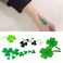 Small Cute Temporary Tattoo Sticker Set of 2 - Green Four Leaf Clover Lucky Designs for Hand Neck Face Wrist, Waterproof Fake Body Art, Simple &amp; Modern Unisex Skin Decals