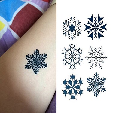 Small Cute Temporary Tattoo Snowflake Totem (Set of 2)