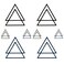 Small Cute Temporary Tattoo Wrist Geometric Triangles (Set of 2)