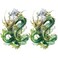 2 Sheets Arm Thigh Waterproof Fake Temporary Tattoos Sticker Green Chinese Dragon