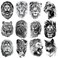 12 Sheets Arm Waterproof Temporary Tattoo Stickers Black Fierce Tiger Lion Wolf for Men Women Teens