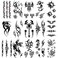 15 Sheets Small Cute Hand Arm Temporary Tattoo Stickers Black Dragon Snake Star Cross Wolf Flower Scorpion Spider Totem