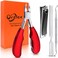 Toenail Clipper for Adults, Have Duty Nail Clipper for Ingrown Toenails, Fingernail Clippers for Thick Nails, Seniors, Men, Women, Super Sharp Curved Blade Grooming Tool