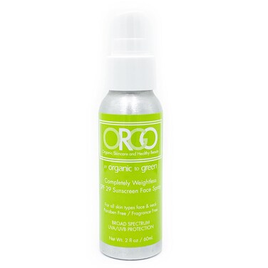 Organic To Green Completely Weightless Face Sunscreen Spray   Award-Winning Lightweight Organic Sunscreen   29 SPF   2 oz