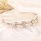 Oriamour Wedding Headband With Pearls And Crystals Rhinestone Tiara Headpiece Bridal Hair Accessories for Bride Women (Gold)