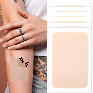 6pcs Tattoo Cover Up Patch Waterproof,Tattoo Cover up Tape,Tattoo Cover up Patch for Tattoo Scar Birthmarks,Ultra Thin Invisible Skin Tone Concealer Sticker
