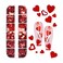 12 Grids Heart Nail Glitter Sequins 3D Holographic Valentine's Day Nail Art Flakes Red Love Heart Nail Sequins Romantic Valentines Nail Design Hearts Confetti Glitters Makeup DIY Manicure Decoration