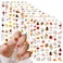 Fall Nail Art Stickers - 10 Sheets Maple Leaf Nail Art Supplies - 3D Self-Adhesive Nail Decals Autumn Thanksgiving Maple Leaves Pumpkin Turkey Nail Sticker for Women Manicure Decoration