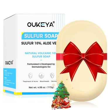 Sulfur Soap Treatment For Face, Sulfur Soap For Acne Pharmaceutical Grade Dermatologists With Sulfur 10%, 2% Salicylic Acid, Goat Milk, Tea Tree, Hyaluronic Acid, Aloe, Sulphur Soap Bar