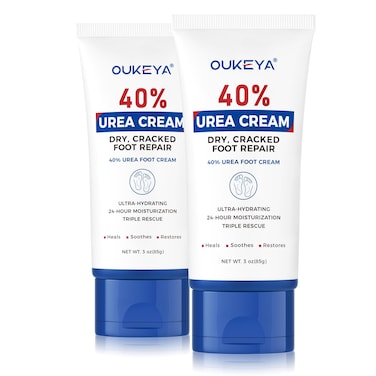 Urea Cream 40 Percent Tube 3 Oz, Urea Foot &amp; Hand Cream for Dry Cracked, 40 per Urea Lotion for Feet Maximum Strength
