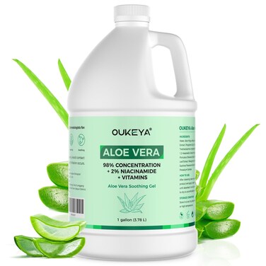 1 Gallon, Aloe Vera Gel &ndash; Soothing, Hydrating, and Nourishing for Face &amp; Body   98% Natural Aloe Vera, Pure &amp; Organic for After Sunburn Relief, Skincare &amp; Hair Hydration, Calming Moisturizing