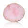 Ouligay Resin Nail Art Palette Makeup Mixing Palette Gold Edge Nail Art Tool Gel Design Nail Art Makeup Mixing Tray DIY (Pink)