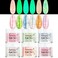 Super Bright Glow in the dark Glitter Nail Acrylic Powder 6 Colors Set APG060 Pink White Blue Green Orange Colors Collection